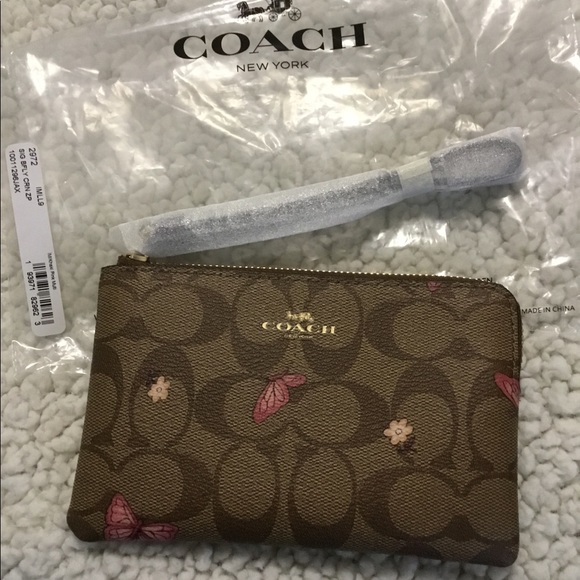Coach Wristlet With Butterfly Print - Picture 3 of 10